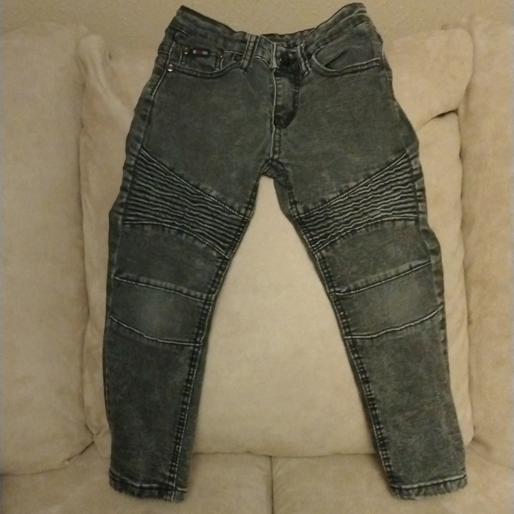 🖤🩶EC ONE POINT ONE BLK)GRAY DENIM JEANS🖤🩶